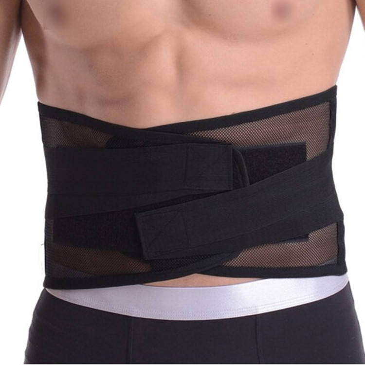 Breathable Mesh Lumbar Support Belt with Four Steel Stays — view 1