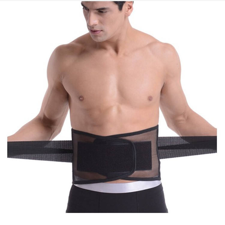Breathable Mesh Lumbar Support Belt with Four Steel Stays — view 2